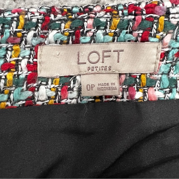 Ann Taylor Loft A- line Tweed Skirt Women’s Sz 0 Petite - Picture 5 of 9